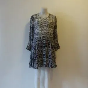 Paul & Joe Dresses | Nwt Womens Paul & Joe Sister Blue Printed Long Sleeve A-Line Dress 40 Us/M * | Color: Blue/White | Size: 40 Us/M |
